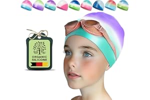 Juclise Swimming Caps for Kids，Girls and Boys, Stretchy Silicone Design, Comfortable Fit for Long and Short Hair