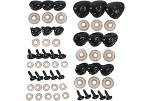 NUOBESTY üsch Tiernasen Aus Mit Unterlegscheiben Sicherheitsnasen Für DIY Puppen Und Häkeltiere 8 Verschiedene Größen Für Kreative Bastelprojekte