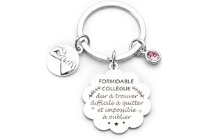 LXSAZP Cadeau Collègue Porte Clef CollèGue Cadeau DéPart Collègue Cadeau Retraite Femme Homme Original Cadeau Collegue De Travail Femme Cadeau Merci Cadeau Depart Collegue De Travail Porte Clés Personnalisé