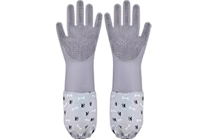 GALAMAX Grooming Gloves,2-in-1 Dog Washing Gloves,Thick Heat-Resistant Silicone Dog washing Mitt for Medium to Long Hair & Short Hair