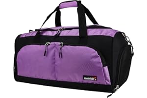 foolsGold Large Sports Holdall Duffel Bag - Black/Purple