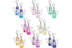 COYUN 16 Stück Schutzengel Anhänger Mini Geschenke, Schutzengel Schlüsselanhänger, Schlüsselanhänger Engel, Perlenengel Anhänger Gastgeschenk für Hochzeit, Mitbringsel Weihnachten, Kommunion Deko
