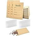 3.15 * 4.72 Inch Small Seed Packets Envelope, 140pcs Resealable and Clear Self-Envelopes, Kraft Storage Envelopes for Plant Lover