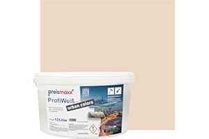 Preismaxx Profiweiß urban colors, bunte Wandfarbe, rot, ahornholz, maple wood 10L, Innenfarbe, hohe Deckkraft Klasse 2, matt