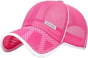 Happy Cherry Cappellino da baseball per bambini, in rete, estivo, per lo sport, per la corsa, per ragazzi e ragazze, regolabile, cappello da sole per bambini e attività all'aria aperta