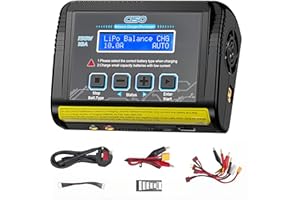 VORTEXQ6 150W 10A LiPo Battery Charger AC/DC, LiPo Charger RC Charger Discharger - Compatible with LiPo, Li-ion, LiFe, LiHV, NiMH, NiCd, Pb, High Performance Charging Solution for RC Models & Drones