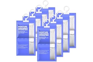 RDDAIPE 8 Pack X 100g(800g) Absorbeur d'Humidité Placard, Déshumidificateurs d'Armoire, Anti Humidité Placard pour Les sous-Sols, Placards, Buanderies, Déshumidification, Anti Humidité