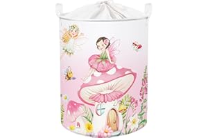 Clastyle Ceste Biancheria Unicorno Principessa Elfo Carino per Ragazze Cestino Portaoggetti Giocattoli Pieghevole per Bambini (Elfo, 36 * 45 cm)