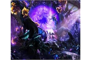 Roninkier Tapisserie champignon UV, tissu mural noir et lumineux, tenture murale psychédélique et esthétique, squelette, forêt naturelle, pour chambre à coucher et salon (champignon 6, 150 x 100cm)