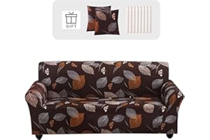 Lydevo Copridivano Elasticizzato 3 Posti Fodere Copri Divano con Braccioli con 2 Copricuscini Moderno Copridivano Fantasia Universale Antiscivolo Lavabile Divano Protector,Foresta Botanica