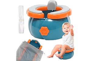 HOMCENT Vasino Portatile per Bambini da Viaggio con 20 sacchetti usa e getta e 1 borsa da viaggio, vasino pieghevole per bambini