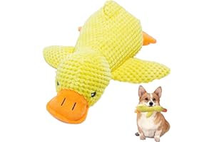 poraceous Juguete Antiestrés para Perros, Juguete de Peluche Chirriante, Perro de Pato, Juguetes Masticable de Peluche Duradero, Juguetes Interactivo para Perros, para Perro Pequeños y Medianos