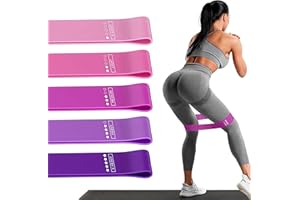 JAKKOFOXX Fitnessbänder 5er Set Widerstandsbänder mit 5 Stufen Übungsbänder für Heim-Fitness, Stretching, Krafttraining, Physiotherapie, Pilates, Yoga, Elastische Workout-Bänder für Frauen