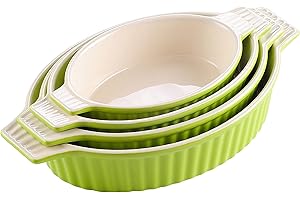 Malacasa Série Bake. Lot de 4 plats à four profonds en 4 tailles - vert