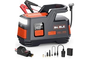 Auto Starthilfe mit Luftkompressor, BIUBLE Starthilfe Powerbank 4500A 26800mAh Tragbarer 150PSI Inflator für bis zu alle Gas oder 10.0L Diesel Motor 12V Portable Batterie Starter Power Pack