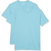 Amazon Essentials Men's Short-Sleeved, Round Neck Slim Fit T-Shirt, Pack of 2