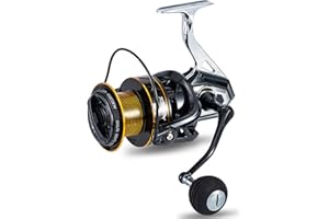 Matymats Long Distance Big Game Fishing Reel, High Capacity Spinning Reels for Freshwater Saltwater, 30/33LBs Max Drag, CNC Aluminum Spool & Handle, 8000 10000 11000 12000 Series