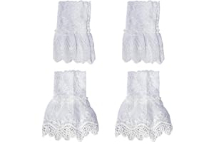 HDGSAFD 2 Paar Ärmel, Weiße Spitzenmanschetten, Gefälschte Ärmel Für Damen, Exquisite Modische Manschetten, Kleidungsdekoration