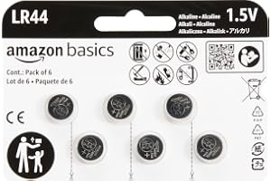 Amazon Basics LR44 alkaliska knappcellsbatterier, 6-pack