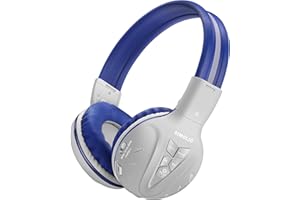 SIMOLIO Kids Bluetooth Headphones with 75/85/94dB Volume Limited, Childrens Headphones Wireless with Mic, Wireless Headphones for Girls Boys Teens with Hard Case for School, Travel, Car, Gift (Grey)