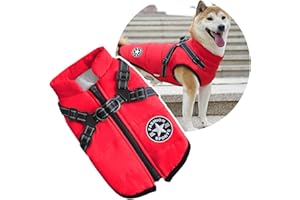 ONCPCARE Pettorina invernale per cani, grande, 2 in 1, calda e calda, adatta per cani di grandi dimensioni