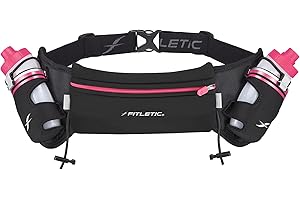 ‎FITLETIC Fitletic® | Hydra 16 | Laufgürtel mit Trinkflaschen | 2X 250ml | Laufgürtel, Trinkgürtel, Lauftasche, Laufgürtel, Hüfttasche zum Joggen, Laufen, Walken, Marathon