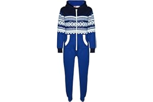 A2Z 4 KIDS Kids Girls Boys Aztec Snowflake Print Hooded Onesie All in One Jumpsuit Age 5 6 7 8 9 10 11 12 13 Years