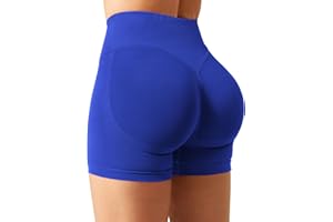 YEOREO Pantaloncini sportivi da donna Invisible Scrunch Butt Lifting Gym Training Shorts 4.5" Seamless Leggings corti da donna push up Booty Biker Shorts Nero per donne sportive