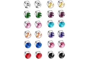 ADRAMATA 12 Pares Pendientes de Iman para Hombre Mujere Pendientes Falsos Joyería Cristal Hombre Pendientes sin Agujero Juego de Pendientes Magnéticos Pendientes Magnéticos para Niñas Niños