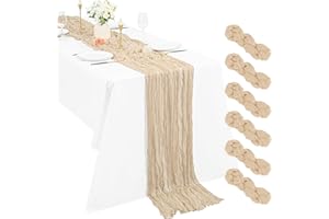 Pesonlook Parti av 6 bordslöpare i gas för bröllop, 55 x 300 cm