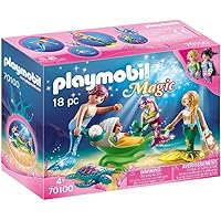PLAYMOBIL 70100 Magic Familie mit Muschelkinderwagen, bunt