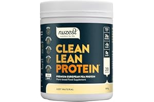 Vegan Protein Powders by Nuzest - Clean Lean Protein - Just Natural - Plant Based Pea Protein Shake - Low Calorie & Low Carb - Gluten Free - Dairy Free - 500g (20 Servings)