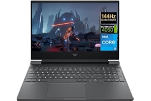 HP Victus 15-fa1001sf Ordinateur Portable Gaming 15,6" FHD IPS 144 Hz, PC Portable Gamer (Intel Core i5-12500H, RAM 16 Go, SSD 512 Go, Nvidia GeForce RTX 4050 6Go, Windows 11), Laptop Gris, AZERTY