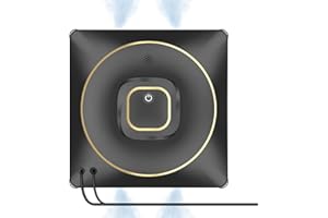 Jemyths Robot Laveur de Vitre, Robot Nettoyeur de Vitres avec 4 Buses à Ultrasons, Super Aspiration 3500pa et Technologie de Détection Intelligente des Bords, Adapté à Toutes Les Surfaces Lisses