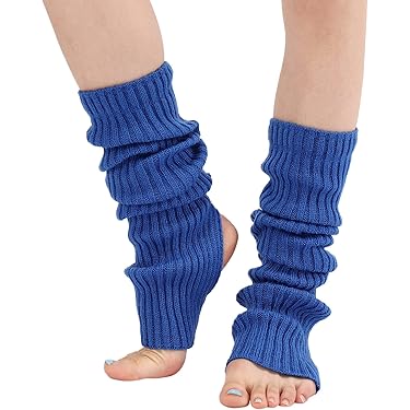 DUHGBNE Beenwarmers voor dames, gothic-punk, geribbeld, gebreid