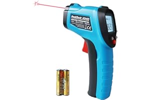 PeakTech, PeakTech 4940 Termómetro/pirómetro de infrarrojos con láser, -50°C ... 600°C, relación de puntos de medición 12:1, para medición rápida de la temperatura superficial 0,5s