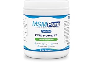KALA HEALTH MSMPure Fine Powder, Fast Dissolving Organic Sulfur Crystals, 99% Distilled MSM Supplement, 453 Grams