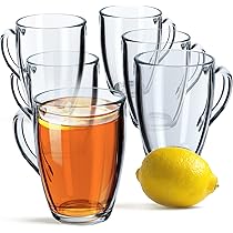 Bicchieri Latte Macchiato Kadax 260 Ml - Set Di 6 In Vetro, Con Manico, Per Caffè, Cappuccino, Tè - Foto 7