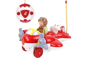 BABY CHALLENGE - Aereo Il Piccolo Principe - Il Mio Primo Veicolo - 865000 - Radiocomandato - Rosso - Licenza Ufficiale - Sonoro e Luminoso - 1/80 - Batterie Non Incluse - A Partire dai 24 Mesi