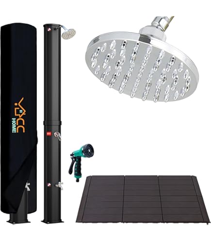 Qdreclod Solardusche 35 Liter - Outdoor Dusche Mit Warmwasser Bis 60°C Für Garten & Pool