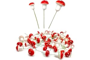Niuhong 60 Pcs Simulazione Decorazione Fungo Vaso Fiori Mini Funghi Funghi Giardino Miniatura Piccolo Decorazione Fai Da Te Pianta Statua Micro Paesaggio Decorazioni Fungo Accessori Vasi