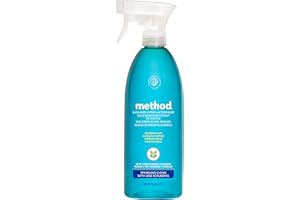 ‎METHOD method Badezimmerreiniger Spray, entfernt Seifenreste und Kalkablagerungen, kraftvoller Reiniger mit frischem Duft, 1 x 828 ml