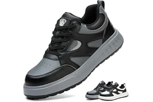 DUNPAI Chaussures de Sécurité Hommes Femmes Légère Basket de Securite Confortable Chaussures de Travail avec Embout en Acier