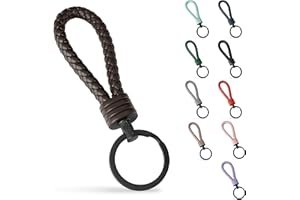 SERASAR Portachiavi [Strong] - Portachiavi in Pelle Premium con Anelli Aggiuntivi per Chiavi Piccole, Migliori Ganci per Chiavi per Auto, Moto, Biciclette, Chiavi di Casa - per Uomo e Donna