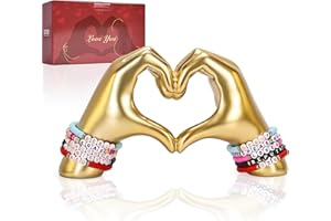 DOVDOV Gold Geste Statuen und Skulpturen, Gold Room Home Dekoration, Moderne Liebe dekorative Statuen für Couchtisch Wohnzimmer Schlafzimmer Bücherregal Büro Raumdekoration Figuren.