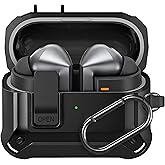 Teknoft Samsung Galaxy Buds 3 Pro, Buds 3 ve Buds 3 FE ile Uyumlu Mandallı Kapak Kilit Sistemli Mat Dokulu Darbelere Dayanıkl