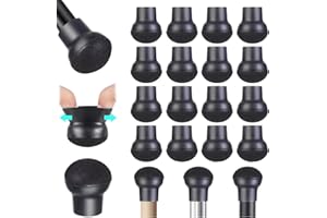 GELEWULD Protection Pied de Chaise, 16 pièces Protege Pied de Chaise de Feutre Petit Noir, Silicone Protecteurs Patin de Chaise Ronds, Pied de Chaise Caoutchouc Embout de Chaise Tampon Chaise (Fit:15-19mm)