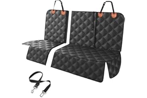 KYG Dog Cover Fote Siedzą Niepoślizgowe ciężkie obrońca tylnego siedzenia dla zwierząt domowych i dzieci Wodoodporne i zarysowe dowód większości samochodów, ciężarówek i SUV-ów