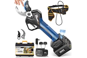 SWANSOFT PRU40 Profesjonalny sekator elektryczny, 40 mm, 21 V, 1050 W, 4 Ahx2, bezprzewodowy sekator elektryczny, do ogrodnictwa, niebieski/czarny