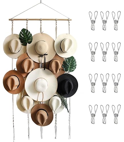 Pmsanzay Metalen cowboyhoed rek muur opknoping decoratie rustieke westerse stijl/huis ronde haak/wandmontage helm cap of hoedhouder display organizer standaard - voor de meeste hoed - geen cowboyhoed